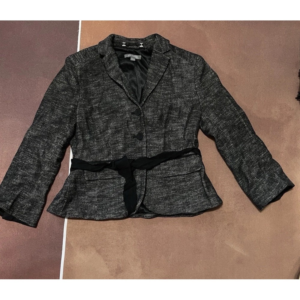Ann Taylor Fitted Wool Blend Blazer Size 4 Steampunk Victorian Bow Office